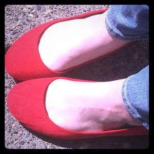 Simple red ballet flats size 9.5